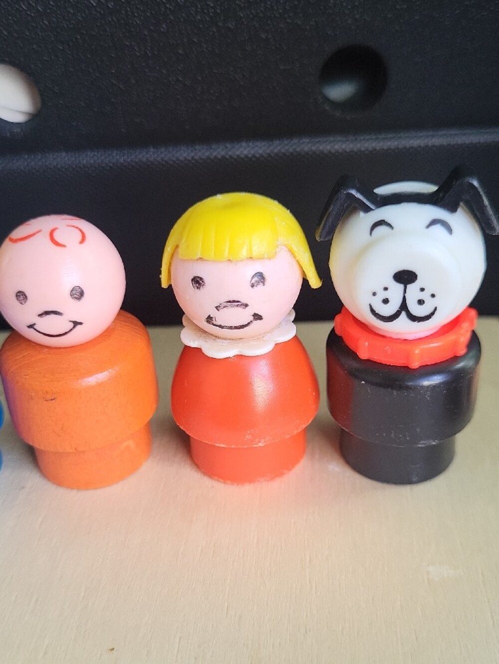 Fisher-Price Wooden Peg People Set - Green, Blue, Orange, Red, Black, Yellow - Picture 4 of 4